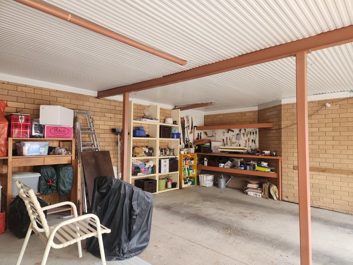 Garage ceiling relined after