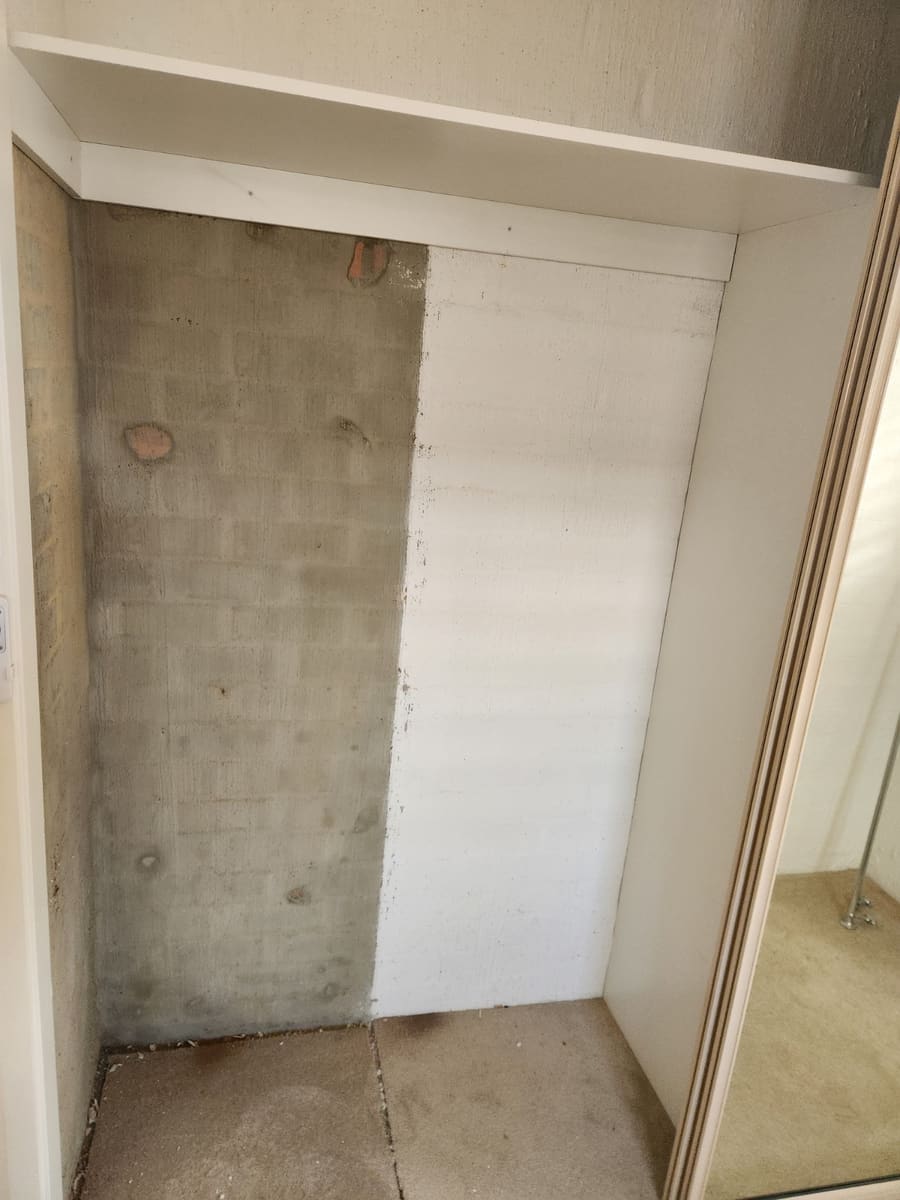 Wardrobe fit-out before